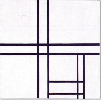 23 - B243 / 
composizione in nero e bianco con doppie linee - 1934
