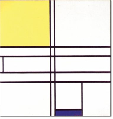 28 - B267 / 
composizione in bianco blu e giallo - 1936
