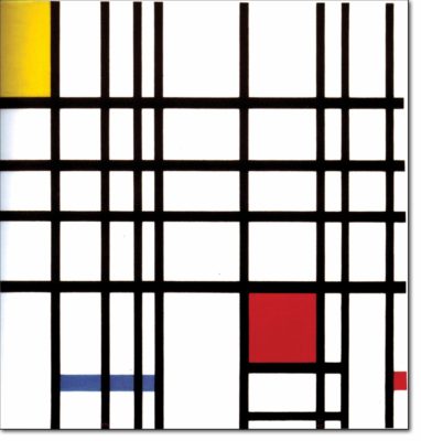 36 - B308 / 
composizione con giallo blu e rosso - 1937 / 1942