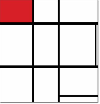 R18 - B245 Composition N. II, 1934 / Composition (Blanc et Rouge) 1936 - 1934/1936